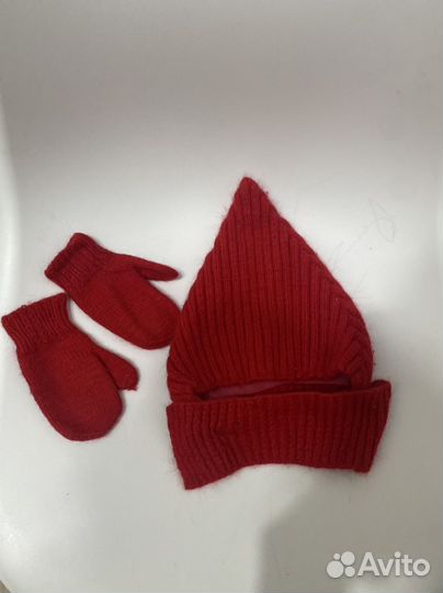 Шапка эльф варежки 46-48