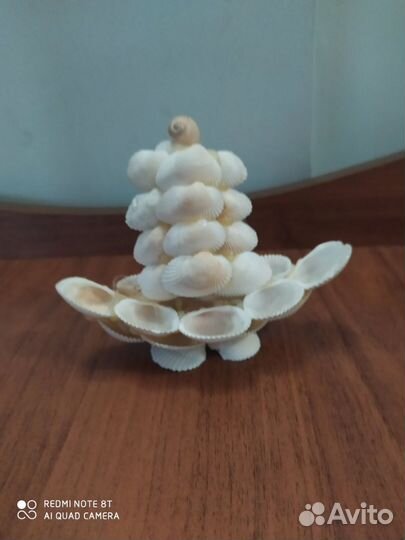 Корабль из ракушек,сувенир