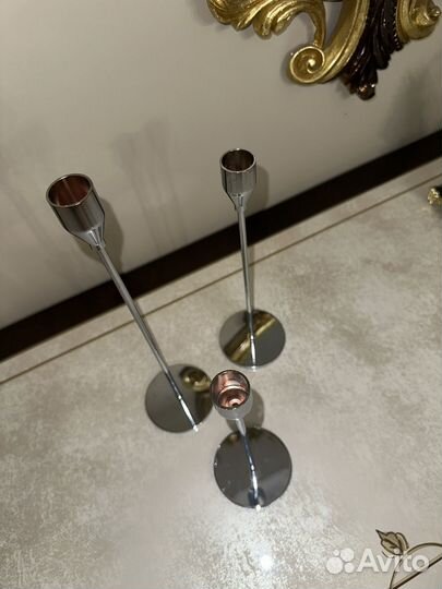 Набор металических подсвечников 3шт Home