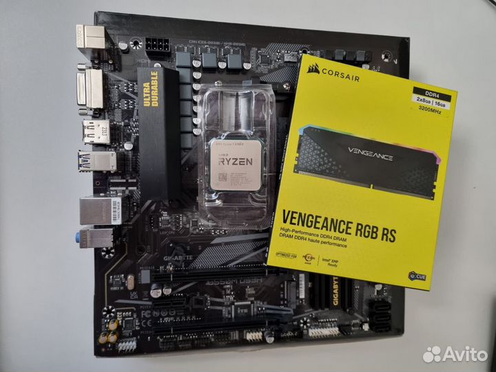 Комплект для Пк Ryzen 7 5700x,B550m,ddr4 16Gb RGB