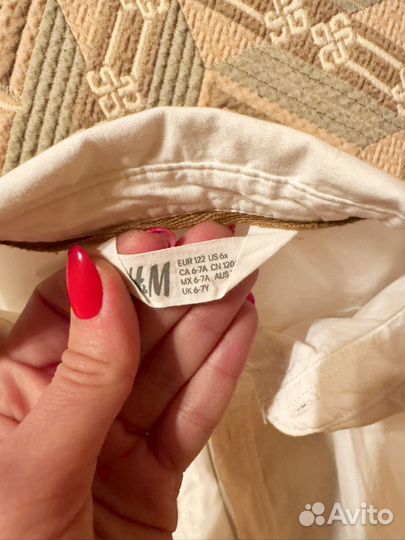 Рубашка белая 122 hm