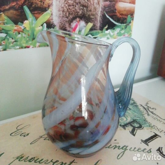 Кувшин цветное стекло СССР