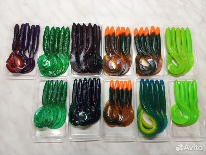 Силиконовая приманка твистеры в ассортименте