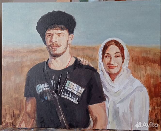 Портрет по фото на заказ. Полностью ручная работа