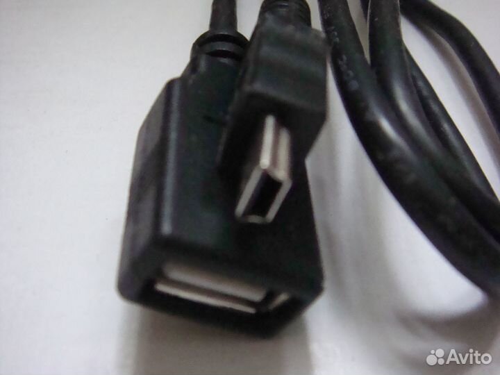 Кабель USB (f) - mini USB черный 0,8 м