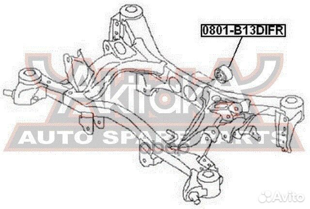Подушка дифференциала задняя 0801-B13difr asva