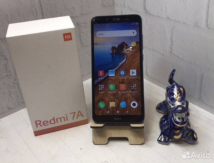 Xiaomi Redmi 7A 2/16 Гб Matte Blue / Битый экран