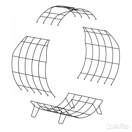 Дровница поленница напольная переносная корзина