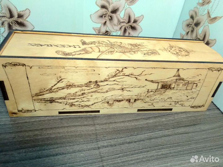 Подарочная бутылка в футляре самурай