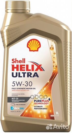 Shell 5W30 (1L) Helix Ultra ECT C3 масло моторн
