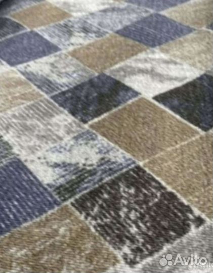 Палас ковролин бирюз золот серый новый на отрез