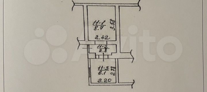 1-к. квартира, 17,6 м², 1/2 эт.