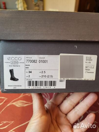 Зимние сапоги ecco для девочки
