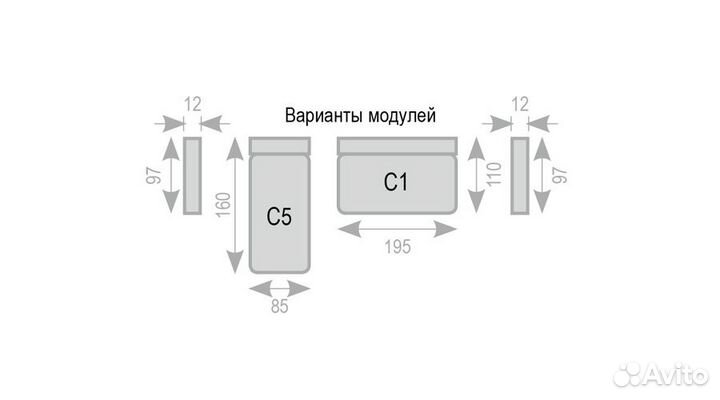 Диван угловой на металлокаркасе