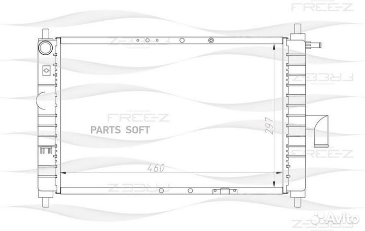Радиатор охлаждения daewoo Matiz 98- 96322941