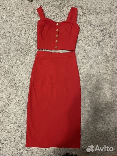 Вечерний комплект: юбка и топ