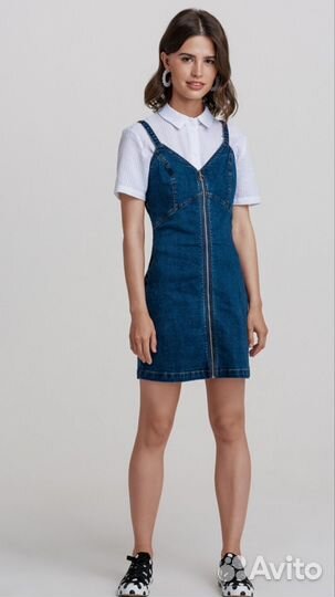 Джинсовый сарафан befree xs