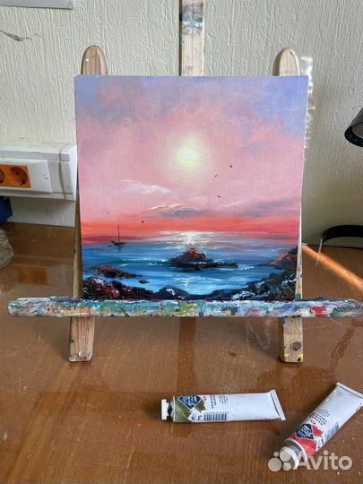 Картина маслом морской пейзаж 