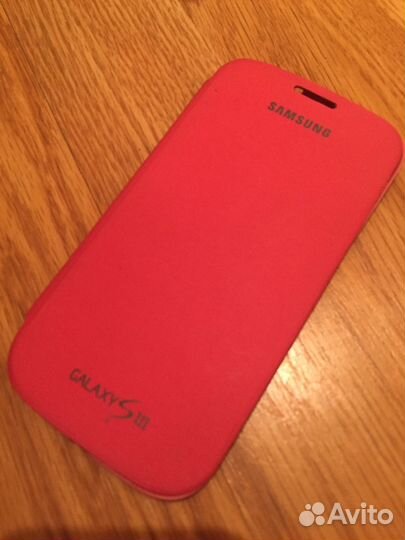 Чехол книжка для Самсунга Гелекси 3(розовая) ориги