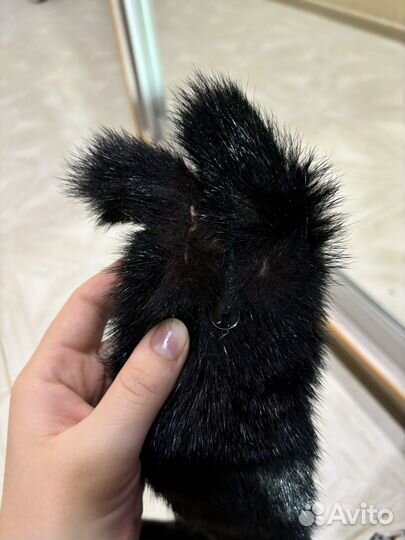 Меховой воротник чернобурка
