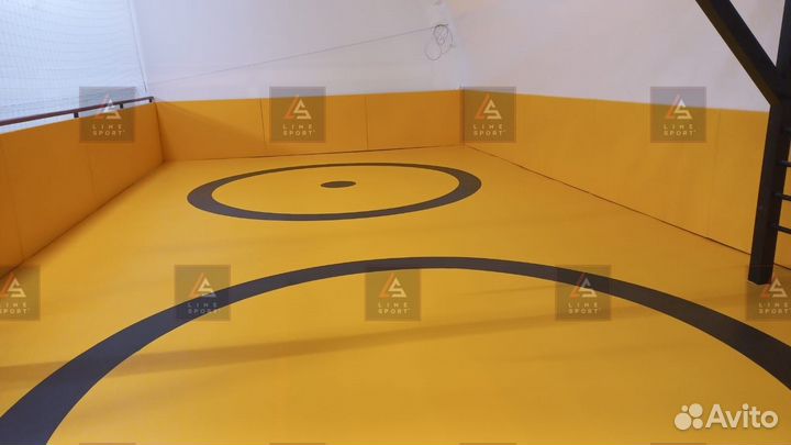 Борцовский ковер 10х10 двухцветный карманы