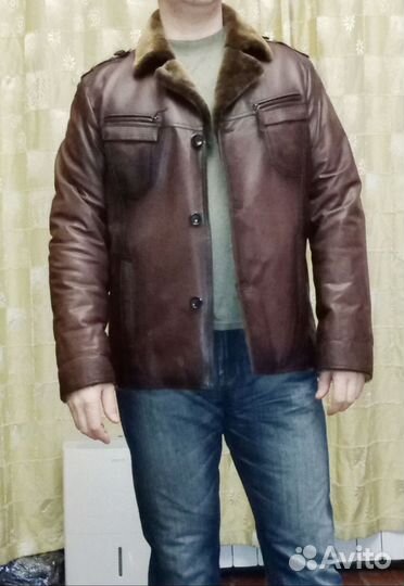 Дубленка натуральная мужская 52 54