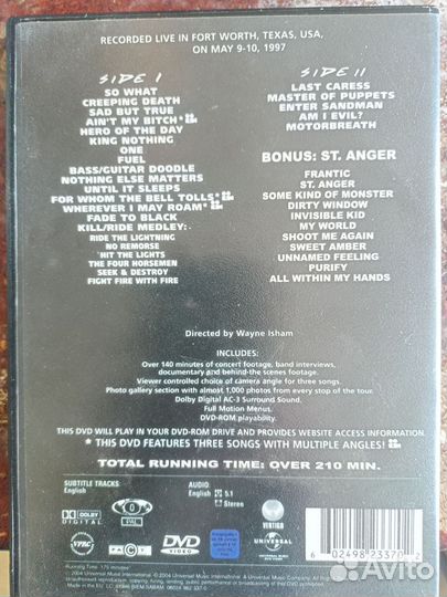 DVD Metallica Cunning Stunts