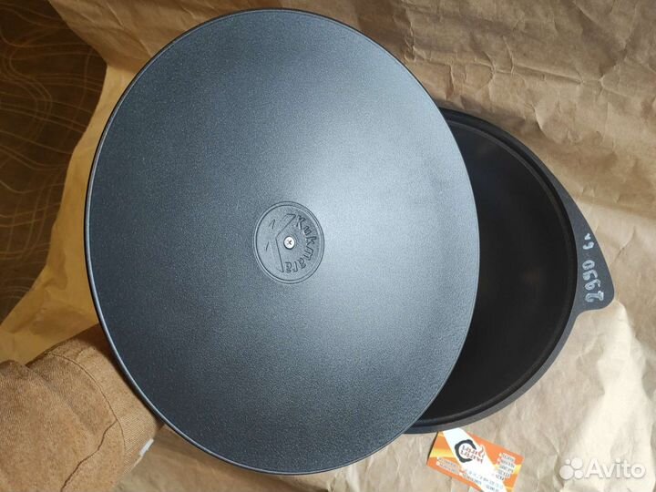 Казан 6л с антипригаром, алюминий