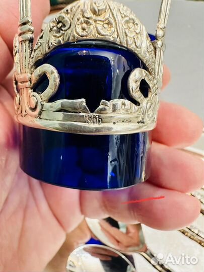 Антикварные солонки серебро 800пр