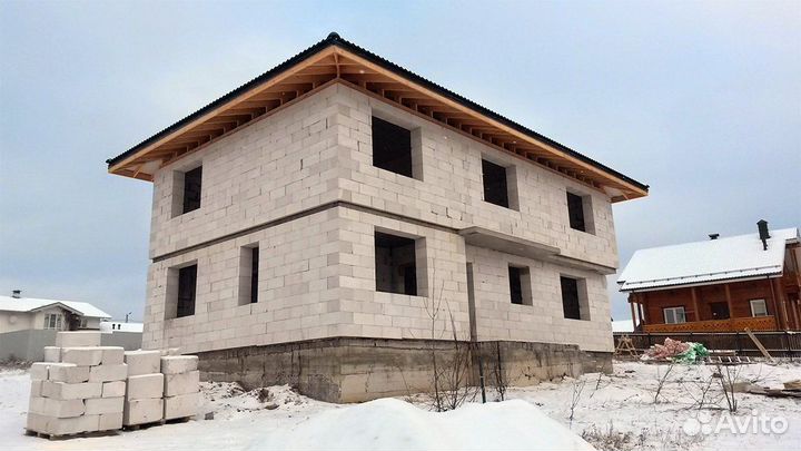 Построим дом, возведем коробку дома, крышу