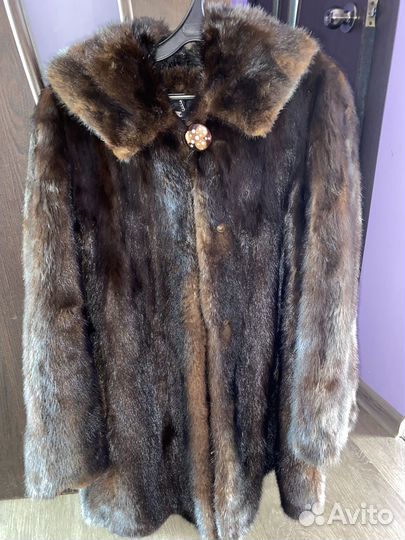 Шуба норковая с капюшоном 44 46