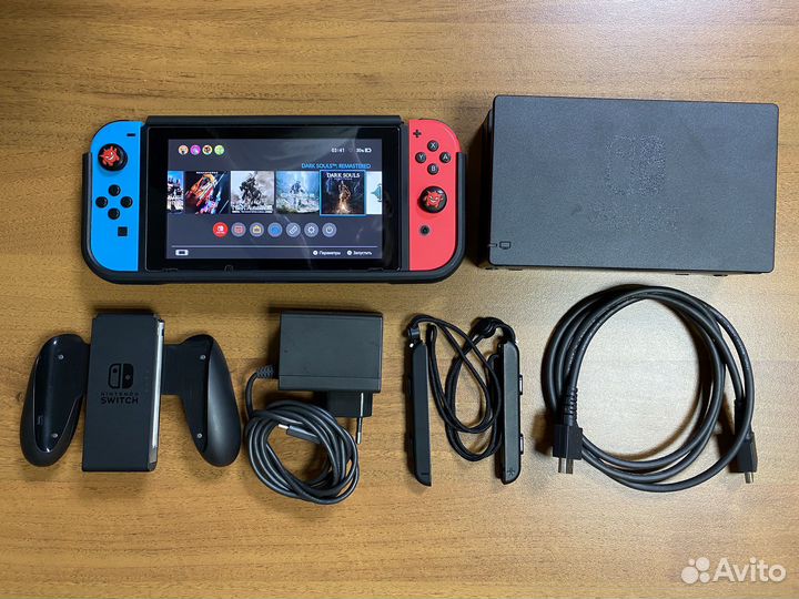 Nintendo switch rev 2. На чипе. Флешка 128gb