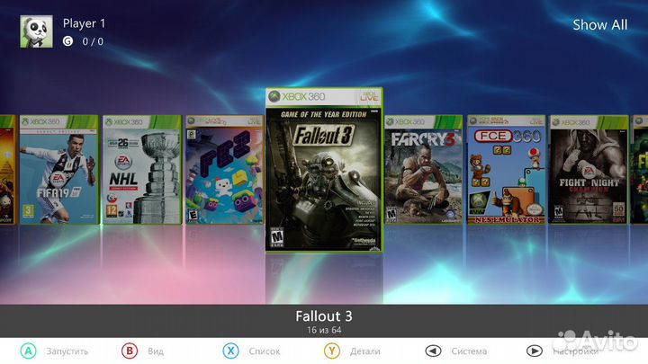 XBox 360 S 250Гб + 62 игры. Прошит фрибут