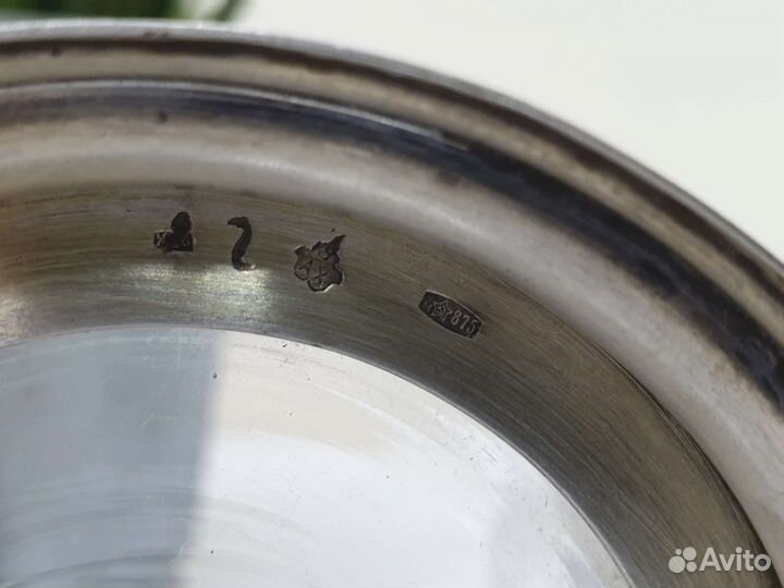 Подстаканник серебро с ложками старинное