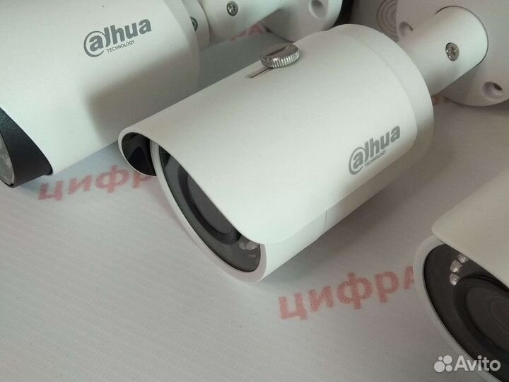 Комплект видеонаблюдения IP 4Мп Dahua 5 камер zoom