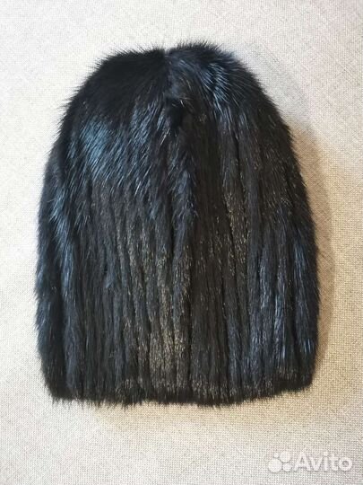 Шапка норковая женская вязаная