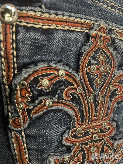 Джинсы Miss me со стразами и топ ч/б Express