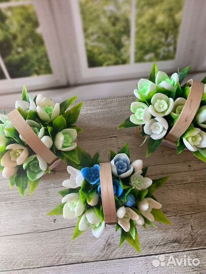 Подснежники в лукошке мыло ручной работы