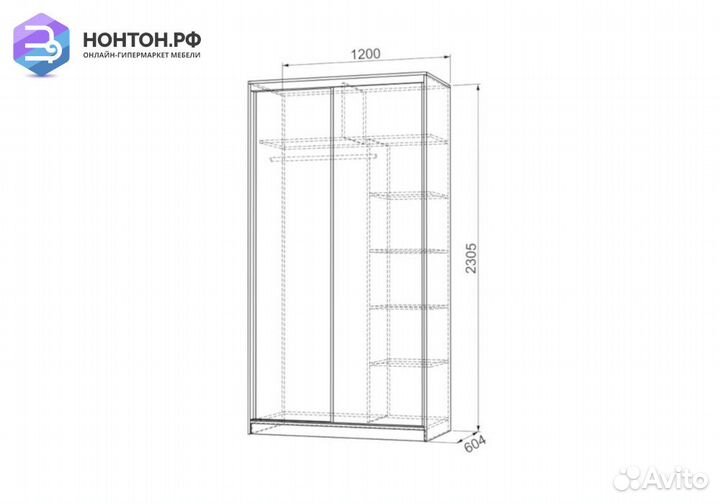 Шкаф-купе Рио 7-600 Европа дуб сонома
