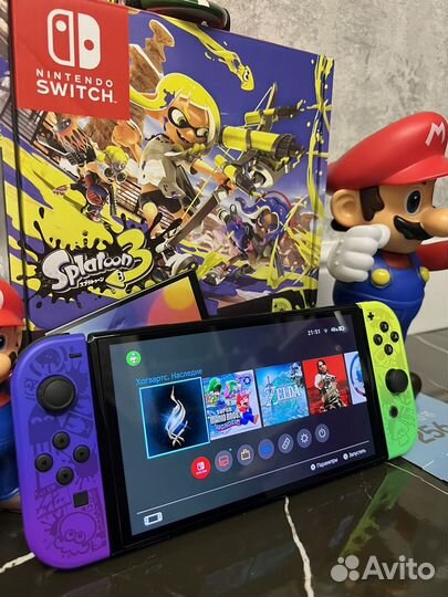 Nintendo Switch Splatoon Прошитая 256 gb Hogwarts