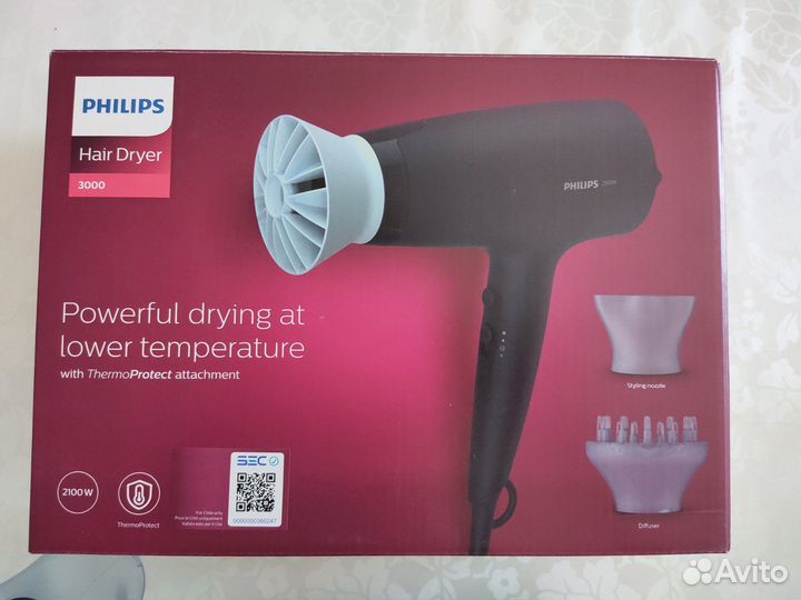 Фен для волос Philips BHD360/20, ThermoProt