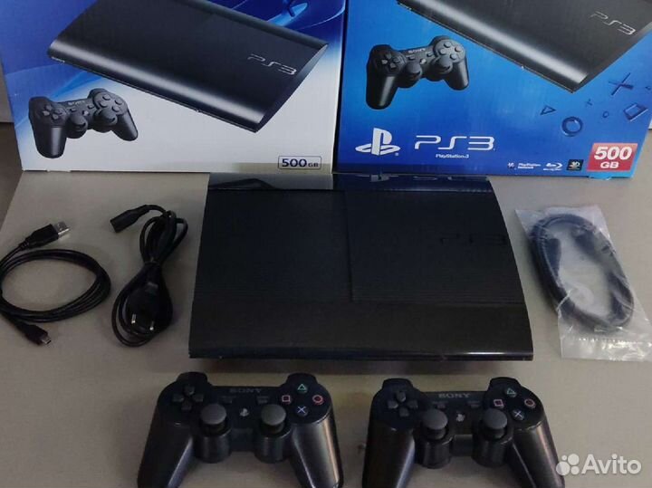 Playstation 3 Super Slim 500гб и много игр
