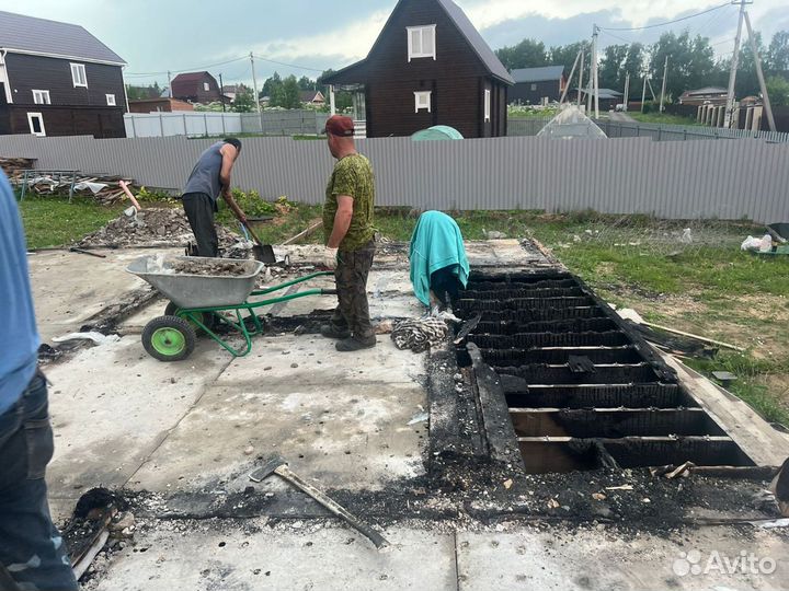 Демонтаж домов Снос домов Вывоз мусора Корчевка