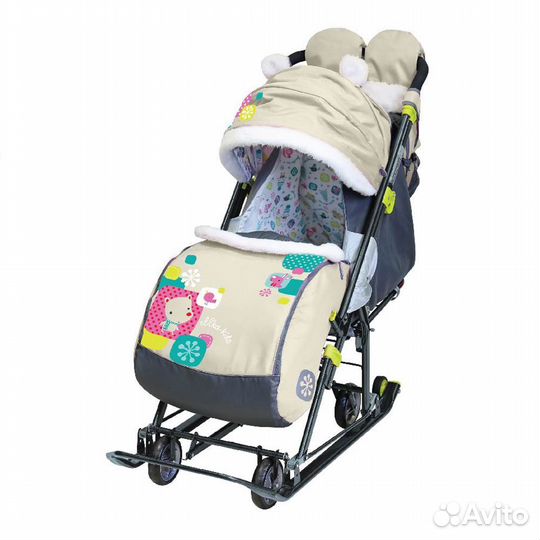 Санки-коляска Ника Детям 7-6 с механизмом качания