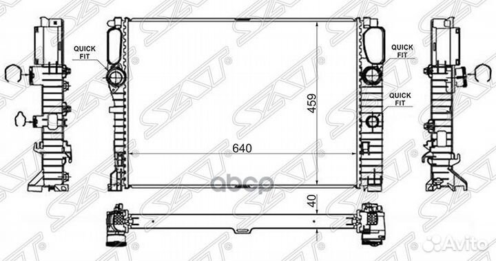 Радиатор mercedes w211/w219 diesel 02- (радиатор