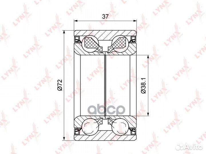 Комплект подшипника ступицы колеса перед WB