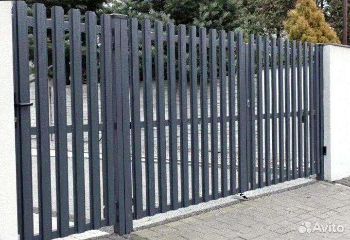 Забор из штакетника цена за метр, ворота, калитки