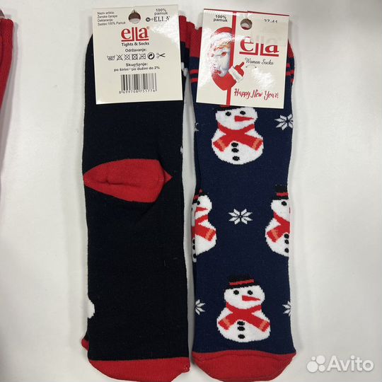 Носки женские мохровые новогодние/Турция