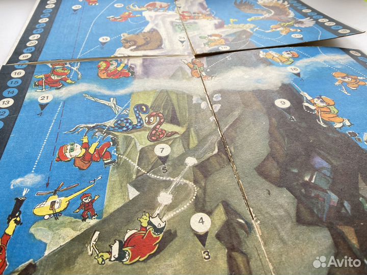 Игра ходилка настольная Альпинисты 70е СССР винтаж