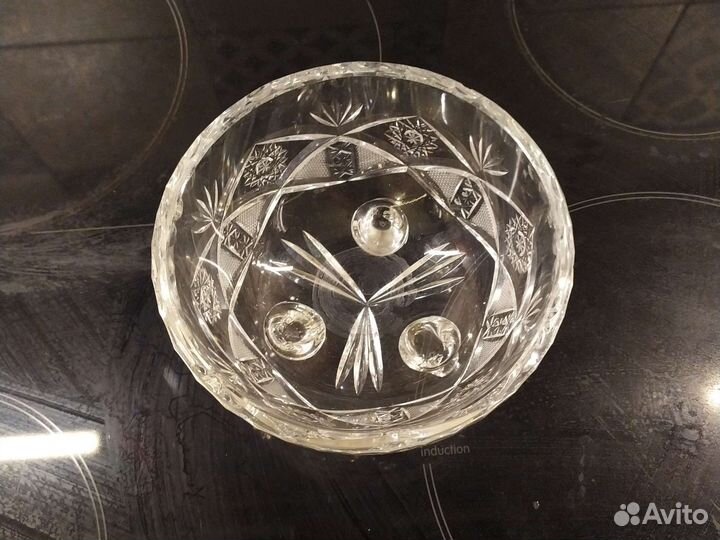Салатник вазочка конфетница хрусталь СССР